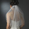Child's & Bridal Wedding Double Layer Scalloped Pencil Edge Bridal Wedding Veil with Pearls 007