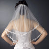 Scalloped Floral Embroidered Lace Edge Bridal Wedding Veil 112