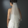 Glistening Faux Pearl & Bugle Bead Edge Bridal Wedding Veil