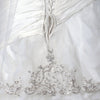 Single Layer Fingertip Length Floral Lace Embroidery Edge Bridal Wedding Veil with Beads 1145