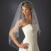 Single Layer Floral beaded Waltz Length Bridal Wedding Veil 1160