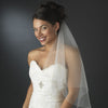 Double Layer Elbow Length Bridal Wedding Veil wit Sparkling Edge of Rhinestones 117