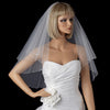Double Layer Elbow Length Bridal Wedding Veil wit Sparkling Edge of Rhinestones 117