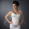 Single Layer Bridal Wedding Veil with Scattered Swarovski Crystals V 137