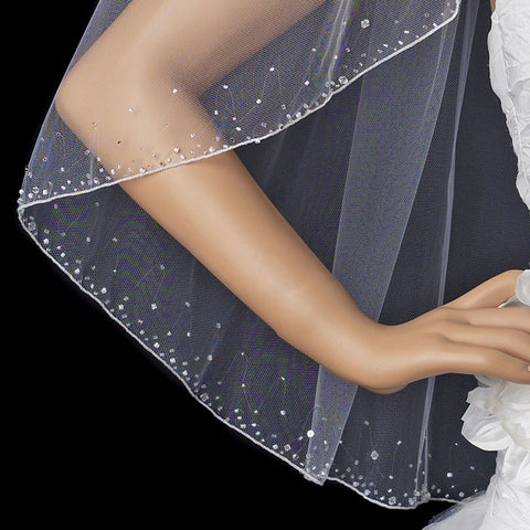 Bridal Wedding Single Layer Crystals Bridal Wedding Veil 139