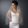 Bridal Wedding Double Layer Elbow Length Bridal Wedding Veil 1390 w/ Scalloped Beaded Edge