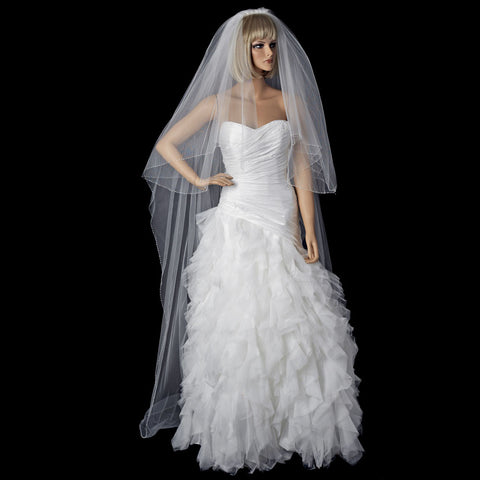 Bridal Wedding Double Layer Elbow & Cathedral Length Bridal Wedding Veil 151
