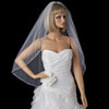 Beaded Single Layer Elbow Length Bridal Wedding Veil (30" long x 71" wide) White or Ivory Bridal Wedding Veil 1523