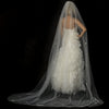 Single Layer Floral Beaded Cathedral Bridal Wedding Veil 153