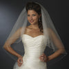 Bridal Wedding Double Layer Bridal Wedding Veil with Beaded Sequins Edge Fingertip Length Bridal Wedding Veil 1531 F