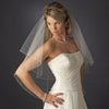 Bridal Wedding Double Layer Bridal Wedding Veil with Beaded Sequins Edge Fingertip Length Bridal Wedding Veil 1531 F