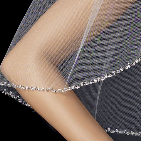 Bridal Wedding Veil 1541 - 1E Single Layer - Elbow Length (30" long x 54" wide on comb)