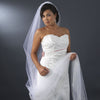 Single Layer Bridal Wedding Veil with Vintage Sequins on Scalloping Cut Edge 1568