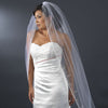 Single Layer Bridal Wedding Veil with Vintage Sequins on Scalloping Cut Edge 1568