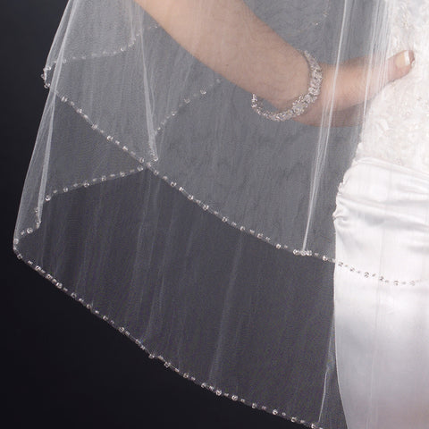2 Layer 28" and 36" Fingertip Bridal Wedding Veil 2009