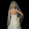 Single Layer Bridal Wedding Veil with Crystals & Silver Vine Embroidery 201