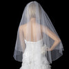 Two Tier Fingertip Bridal Wedding Veil with Exquisite Crystal & Pearl Accented Edge 2020