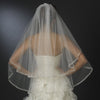 Fingertip 2 Layer 30" and 36" with Chiffon Edge Bridal Wedding Veil (V 2023)