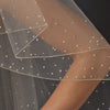 Bridal Wedding Double Layer Fingertip Length, Crystal Accents Bridal Wedding Veil 2103