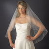 Bridal Wedding Double Layer Fingertip Length, Crystal Accents Bridal Wedding Veil 2103