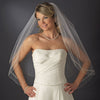 Double Layer Fingertip Length Bridal Wedding Veil with Exquisite Beaded Edge 2475
