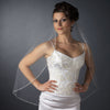 Single Layer Fingertip Length Beaded Edge with Bugle Beads & Sequins Bridal Wedding Veil 2513 1F