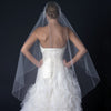 Single Layer Waltz Length Beaded Cut Edge Victorian Style Bridal Wedding Headband Bridal Wedding Veil 2658