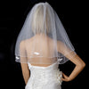 2 Layer 20" and 22" Embroidered Shoulder Length Bridal Wedding Veil 510