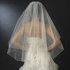 Bridal Wedding Double Layer Fingertip Length, Scattered Crystals Bridal Wedding Veil 719