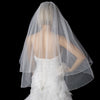 Bridal Wedding Double Layer Fingertip Length, Scattered Crystals Bridal Wedding Veil 719