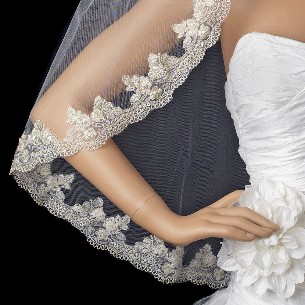 Bridal Short Wedding Veil Multi-layer Wedding Veil Golden Starfish