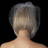 Single Layer Russian Birdcage Face Bridal Wedding Veil Scattered with Sparkling Rhinestones 702