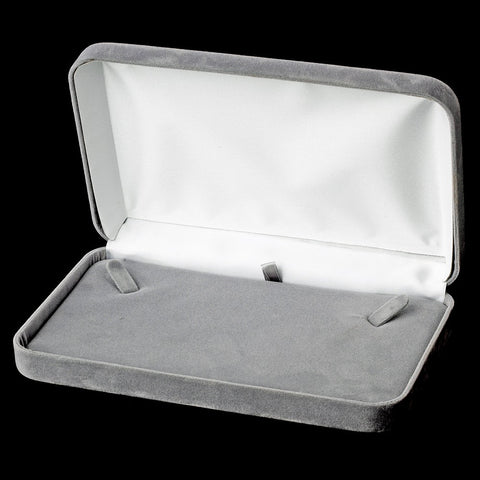 Grey Velour Jewelry Box