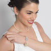 Silver White Pearl Bridal Wedding Necklace 6011