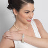 Gold Ivory Pearl Bridal Wedding Necklace 6001