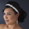 Beautiful Silver White Chandelier Bridal Wedding Earrings E 955