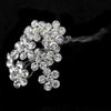 Silver Clear Crystal Flower Bridal Wedding Bouquet Jewelry 706 (Set of 10 Stems)