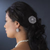 Elegant Vintage Crystal Bridal Wedding Hair Pin for Bridal Wedding Hair or Gown Bridal Wedding Brooch 24 Antique Silver with Rhinestones