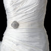 Antique Silver Rhinestone Bridal Wedding Brooch 116