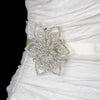 Silver Clear Rhinestone Bridal Wedding Brooch 140