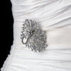 Elegant Vintage Crystal Bridal Wedding Hair Pin for Bridal Wedding Hair or Gown Bridal Wedding Brooch 17 Antique Silver Clear