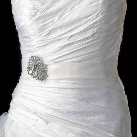 Elegant Vintage Crystal Bridal Wedding Hair Pin for Bridal Wedding Hair or Gown Bridal Wedding Brooch 17 Antique Silver Clear