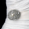 Elegant Vintage Crystal Bridal Wedding Hair Pin for Bridal Wedding Hair or Gown Bridal Wedding Brooch 28 Antique Silver Ivory