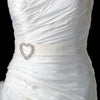 Silver Heart Romance Rhinestone Bridal Wedding Brooch 30250