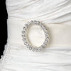 Silver Rhinestone Wreath Bridal Wedding Brooch 30251