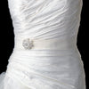 * Silver Clear Rhinestone Bridal Wedding Brooch 3167