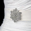 Vintage Rhinestone Bridal Wedding Brooch 36 Antique Silver with Rhinestones