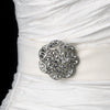 Vintage Antique Silver and Rhinestone Bridal Wedding Brooch 37