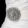 Vintage Antique Silver and Rhinestone Crystal Bridal Wedding Brooch 39