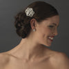 Silver Plated Vintage Rhinestone Swirl Bridal Wedding Hair Comb & Bridal Wedding Brooch Pin - Bridal Wedding Brooch 46